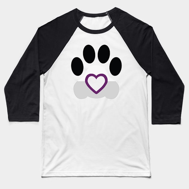 Pride Paw: Demisexual Pride Baseball T-Shirt by SkyBlueArts